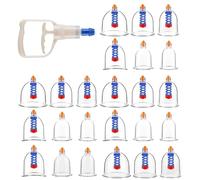 Kit de 24 ventouses chinoises for thérapie par points d'acupuncture sous vide, for une utilisation facile à domicile et un soulagement des douleurs musculaires