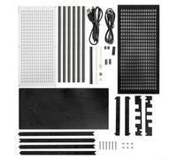 Kit de 24 x 16 points LED pour musique Matrix pour spectre avec lumière clignotante en temps réel et cinq modes de visualisation pour projets de soudure éducatifs (E)
