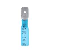 Kit de 25/50/200 cosses à sertir thermorétractables mâles/femelles, étanches et isolées, for câbles électriques.(Blue Male,50PCS)