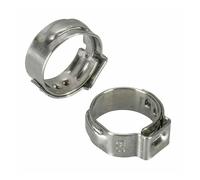 Kit de 25 colliers de serrage à oreille simple en sachet de 5,8 à 23,5 mm, en acier inoxydable 304, avec bague de serrage(25pcs 12.8-15.3mm)