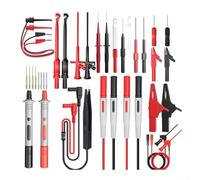 Kit de 25 fils de test pour multimètre avec crochets à pince crocodile et sondes de perçage de fil CAT III 1000 V 10 A Outil de diagnostic électrique pour test de circuit et de composants