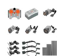 Kit de 25 moteurs électriques avec télécommande - Compatible avec Lego Technic & CADA - Fonctions de puissance RC pour véhicules, robots et projets de construction - Cadeau pour enfants et amateurs