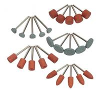 Kit de 25 pièces de meule abrasives pour meule de polissage pour outil rotatif et perceuse électrique, ensemble de colonnes et de forme en T