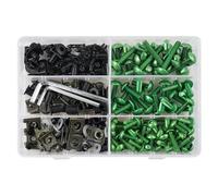 Kit De 253 Boulons Et Vis De Carénage pour Moto pour H&Onda pour CBR 125R 250R 300R 500R pour CBR600F F2 F3 F4i, Écrous De Pare-Brise Écrous de carénage(Vert)