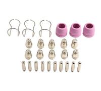 Kit de 26 consommables pour coupe-plasma AG60 SG55 WSD-60P - Embouts en cuivre et en faïence, ensemble de guide de fil d'électrode de buse - Entretien de coupe industrielle