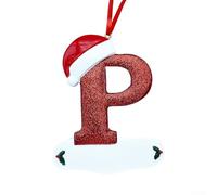 Kit de 26 lettres décoratives en résine pour écrire des noms, des initiales ou des vœux courts sur décoration de Noël (P)