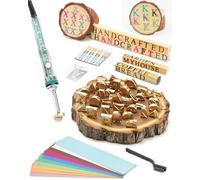 Kit de 26 tampons en fer de marque de l'alphabet pour bois, cuir, chapeaux, barbecue, pain, avec fer de marquage électrique de 80 W (1,9 cm, 26 lettres coloful)