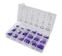 Kit de 270 joints toriques métriques en caoutchouc nitrile avec boîtier en PVC robuste et tableau des tailles pour le remplacement des joints automobiles et les applications de fixation des fuites