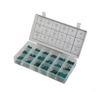 Kit de 270 joints toriques pour climatisation de voiture - 18 tailles - En caoutchouc vert - Avec boîte de rangement en plastique