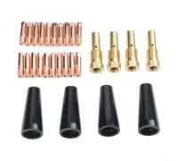 Kit de 28 embouts de contact de buse sans gaz pour chalumeau de soudage AK14 MB14 comprenant 4 buses sans gaz et 20 embouts de contact pour une performance fiable