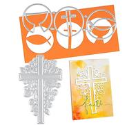 Kit de 2pcs Matrices de Découpe Scrapbooking Dies Cutting Croix Pochoirs Ensemble de Matrices Bricolage Album en Métal Décoration pour Baptême Communion Scrapbooking Carte Craft Artisanat