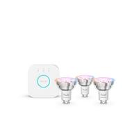 Philips Ampoules connectées Hue Essential – Kit 3 GU10 + Pont – Blanc et couleur