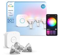 Philips Ampoules connectées Hue Essential – Kit 3 GU10 + Pont – Blanc et couleur