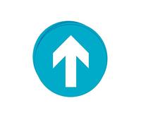 Kit de 3 autocollants flèche pour signalisation de sol de 40 cm | Signal certifié antidérapant pour activités commerciales et magasins | Disponible en 2 couleurs (bleu)