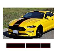 Kit de 3 Autocollants Graphiques en Vinyle pour Voiture, Compatible pour Ford Mustang GT500 GT350 GT (Capot, Toit, hayon). Voiture Porte Jupe de côté de Latérale