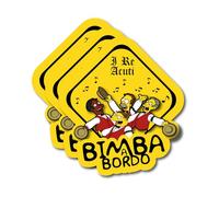 Kit de 3 autocollants pour fille à bord style Simpson pour voiture - Baby on Board original avec design iconique jaune les rois aigus en vinyle PVC pour signalisation amusante pour enfants en voiture