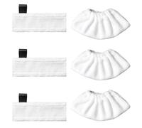 Kit de 3 Bonnettes Microfibre avec 3 Bonnettes Chiffons Microfibre, Lingette Karcher Vapeur Accessoires Set de Chiffons pour Nettoyeur Vapeur Kärcher Easyfix SC2 SC3 SC4 SC5