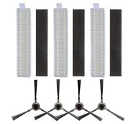 Kit de 3 brosses latérales de rechange pour ECOVACS Deebot U3 et OZMO Slim 11, poils en nylon de qualité supérieure avec portée de tapis de nettoyage en profondeur, compatibles avec les accessoires