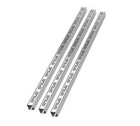 Kit de 3 Caniveaux de Drainage en Acier Inoxydable avec Grilles,Crépine Rectangulaire pour Égouts,pour Jardin,Terrasse,Allée