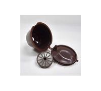 Kit de 3 Capsules de café rechargeables réutilisables pour Dolce Gusto avec cuillère en plastique Marron