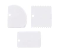 Kit de 3 Cornes à Pâtisserie Multi-Formes - Racloirs Souples Pâte, Crème et Glaçage, Outils de Lissage et Décoration Gâteaux