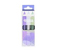 Kit de 3 Crayons de maquillage Enfants Pailletés Jumbo Bio - Violet, Argent, Vert - Certifié Cosmos Organic - Namaki