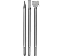 Kit de 3 forets ciseau pour perceuse sds plus embout plat de 20 mm ciseau pointe de 40 mm longueur 250 mm