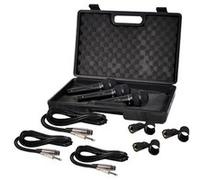 Kit de 3 Microphones Dynamiques Soundlab G148KA avec Cordons et Mallette G