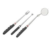 Kit de 3 perches télescopiques avec miroir, aimant et lampe LED