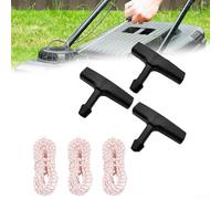 Kit de 3 pièces de cordon de rechange avec poignée ergonomique et corde en polyester de 3 m conçu pour les réparations de petits moteurs de tondeuse à gazon générateur