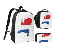 Kit de 3 pièces imprimé drapeau des États-Unis pour étudiants, Pol Mapflag, One Size