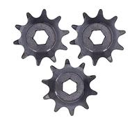 Kit de 3 pignons d'entraînement en acier, pas de 8 mm, trou hexagonal, 10 dents, 5307-4008-0010