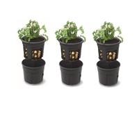 Kit De 3 Pots De Fleurs 12 L Jardinières Pour Pommes De Terre Potato Planteurs À Pommes De Terres Boîtes À Cultivation De Pommes Multicolore