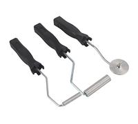 Kit de 3 Rouleaux de Stratification en Alliage d'Aluminium et ABS, Outil de Pagaie à Bulles pour Résine FRP, Longueur 31 cm, Têtes de 50mm, 75mm, 50mm