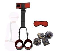 Kit de 3 sangles de soutien pour les mains en nylon rouge, conçu pour détendre les muscles du cou et améliorer l'expérience du yoga