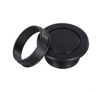 Kit de 3 supports de trou pour parasol de table avec capuchon en anneau et insert pour une utilisation sur les terrasses, camping-cars, balcons, cafés et bars extérieurs (noir)