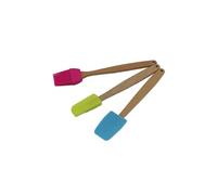 Zenker Kit d'ustensiles de pâtisserie 30939 – Spatule et Pinceau Bois/Silicone 20 cm Rose/Vert/Bleu