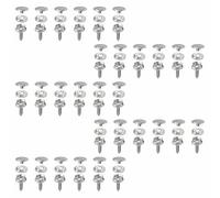 Kit de 30 boutons-pression robustes en acier inoxydable avec vis pour meubles en cuir, loisirs créatifs (15 mm, qualité marine)