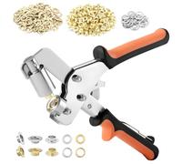 Kit de 300 œillets magnétiques de 10 mm (diamètre 10 mm) et pince à œillets très résistante pour bâche, tissu, bannière, toile, cuir, tentes, vinyle, machine de poinçonnage