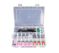 Kit de 31 pièces pour torche TIG Stubby pour WP-17 WP-18 WP-26, buse à gaz avec tasses en céramique pour soudure, pour pinces d'électrode, pièces courtes de torche