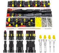 Kit de 316 connecteurs de fils sécurisés à clipser 1-4 broches | 316 pièces au total, options 1 à 4 broches, joint étanche, bornes en laiton, design encliquetable sécurisé
