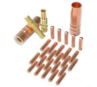 Kit de 32 consommables de soudage MIG avec embouts MB15 15AK 0,035 et 0,030 pour soudeur MIG Lincoln 100 L pour transfert de soudure stable (B)
