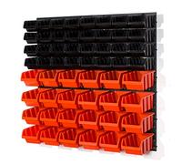 Kit de 32 S noir et 24 M orange boites bac a bec avec supports