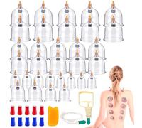 Kit De 32 Ventouses Therapeutiques, Ventouses Chinoises, Ventouses Biomagnétiques, Ensemble De Thérapie Par Ventouses, pour bras, jambes, dos, épaules, cou