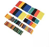 Kit de 328 gaines thermorétractables en polyoléfine - Isolation ignifuge - Rapport 2:1 - Pour réparation automobile - Noir, rouge, bleu, jaune, vert
