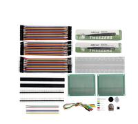 Kit de 329 pièces pour composants électroniques - Fil de démarrage - Potentiomètre de précision - LED - En-têtes à broches - Pinces crocodiles - Pince à épiler 830 points d'attache - Compatible avec