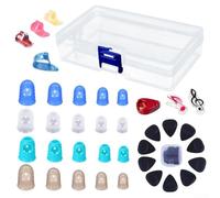 Kit de 34 pièces de guitare avec clip de protection des doigts + support pratique pour médiators