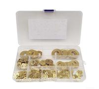 Kit de 350 rondelles en laiton uni avec diamètre intérieur de 2 mm pour 14 mm de diamètre intérieur pour une répartition fiable de la charge dans les tâches d'assemblage et d'entretien