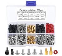 Kit de 380 Vis d’Ordinateur, Entretoises #6-32 Mâle vers M3 Femelle