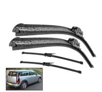 Kit de 4 balais d'essuie-glace avant et arrière compatible avec Mini Clubman R55 2007-2012 Brosse de pare-brise for pare-brise 19"18"12"12"